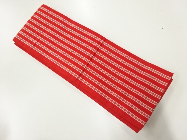 本場筑前博多縞模様織出し半幅帯